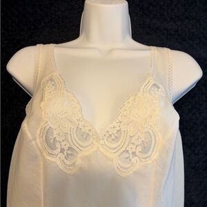 Vintage Lace Trimmed White Chemise